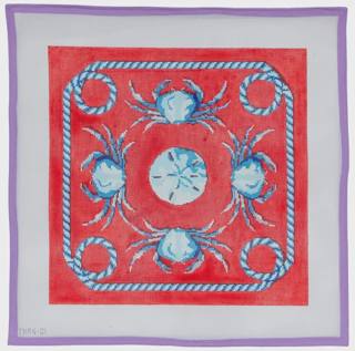 Large Crab & Sand Dollar Square by Ramsay Gourd (thumbnail)