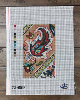 Paisley Sunglass case/ wallet canvas by Jeni Sandberg Needlepoint (thumbnail)