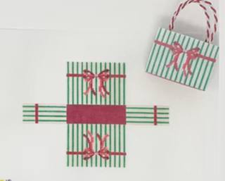 3D Mini Striped Holiday Bag by Lauren Bloch Designs (thumbnail)